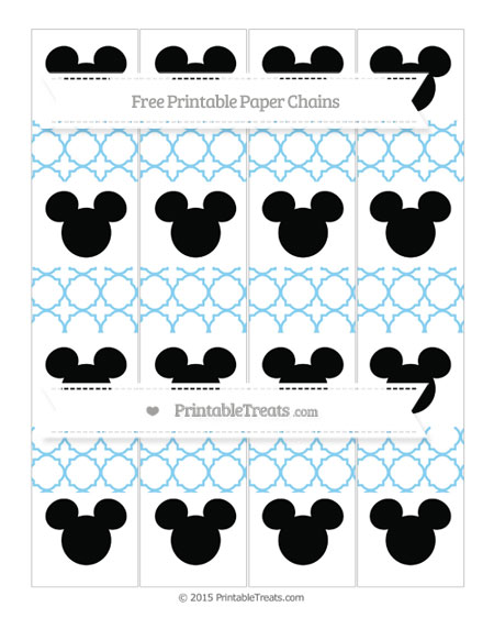 Free Baby Blue Quatrefoil Pattern Mickey Mouse Paper Chains — Printable ...