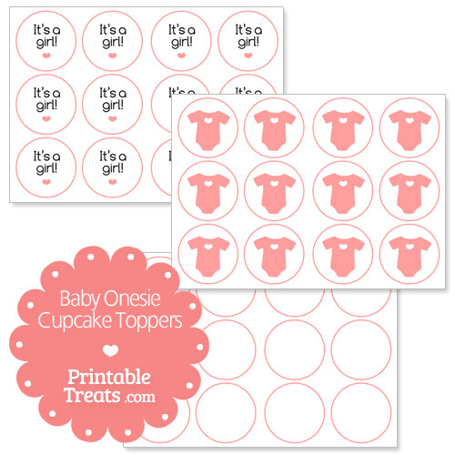 baby onesie cupcake pick