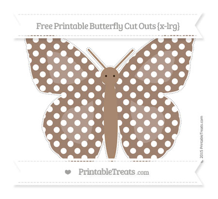 Free Beaver Brown Polka Dot Extra Large Butterfly Cut Outs — Printable ...