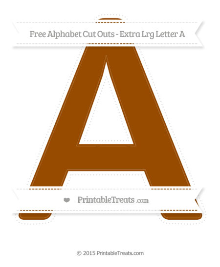 Free Brown Extra Large Capital Letter A Cut Outs