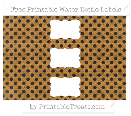 Carrot Orange Polka Dot Chalk Style DIY Water Bottle Labels — Printable ...