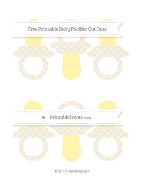 Eggshell Heart Pattern Small Baby Pacifier Cut Outs — Printable Treats.com
