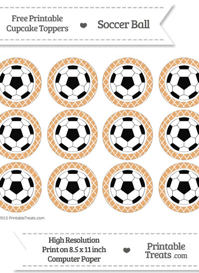 Free Fawn Moroccan Tile Soccer Ball Cupcake Toppers — Printable Treats.com