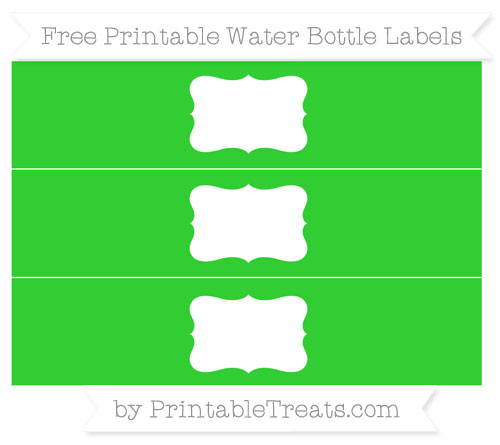 Lime Green DIY Water Bottle Labels — Printable Treats.com
