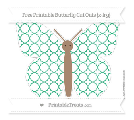 Free Mint Green Quatrefoil Pattern Extra Large Butterfly Cut Outs ...