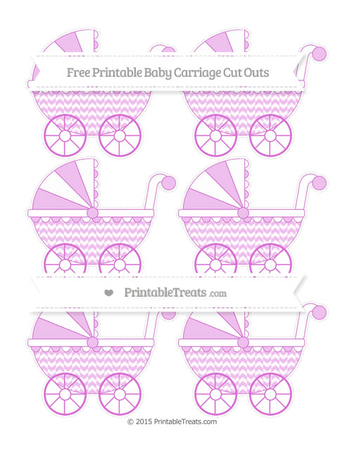Orchid Herringbone Pattern Small Baby Carriage Cut Outs — Printable ...