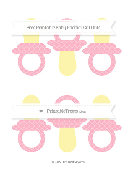 Pastel Pacifier Border Pastel Light Pink Quatrefoil Pattern Small Baby Pacifier Cut Outs ...