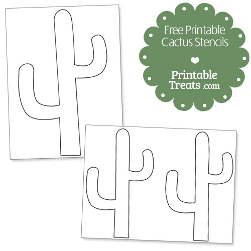 free printable cactus stencils