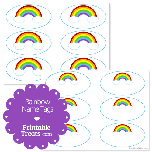 Rainbow Name Tags Printable Printable Word Searches