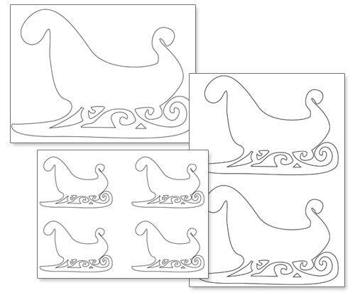 free printable sleigh template