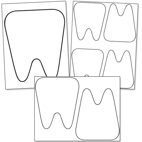 free printable tooth template