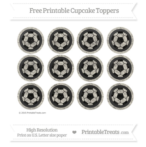 Free Soccer Ball Cupcake Toppers with Eggshell Chalk — Printable