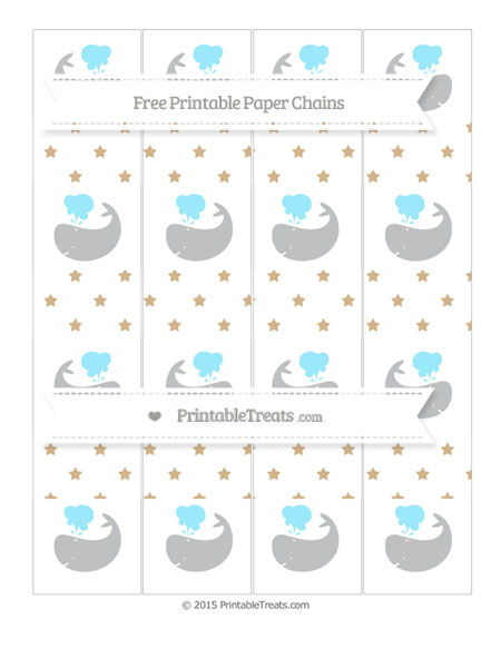 Free Tan Star Pattern Whale Paper Chains