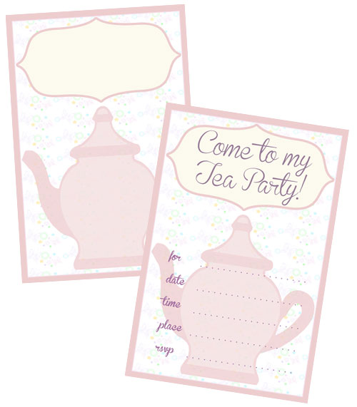 Little Girls Tea Party Invitations 6