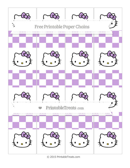 Free Wisteria Checker Pattern Hello Kitty Paper Chains — Printable ...