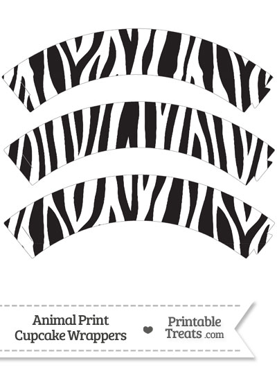 Free Zebra Print Cupcake Wrappers from PrintableTreats.com