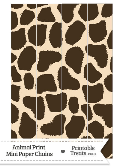 Giraffe Print Paper Chains from PrintableTreats.com