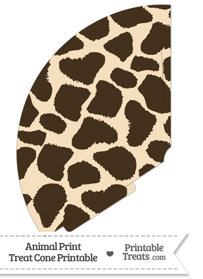 Giraffe Print Treat Cone from PrintableTreats.com