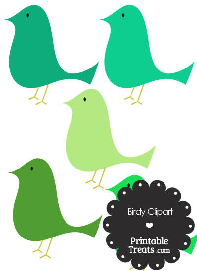 Green Birdy Clipart from PrintableTreats.com