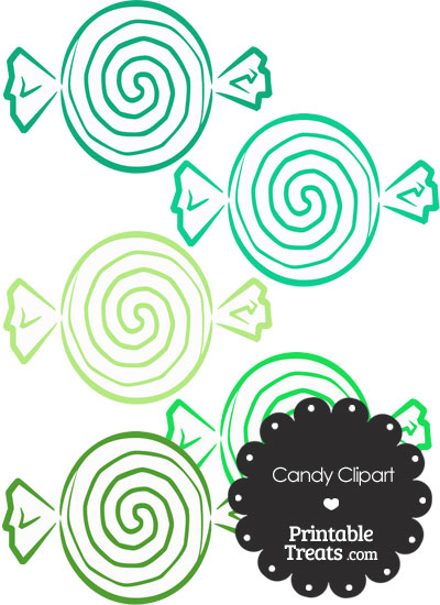 Green Candy Clipart from PrintableTreats.com