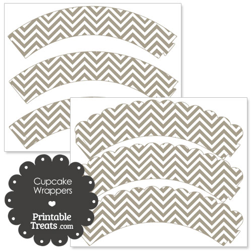 grey chevron cupcake wrappers