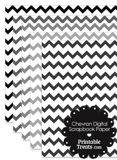 Grey Chevron Digital Scrapbook Paper from PrintableTreats.com