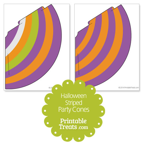 Halloween striped party cones