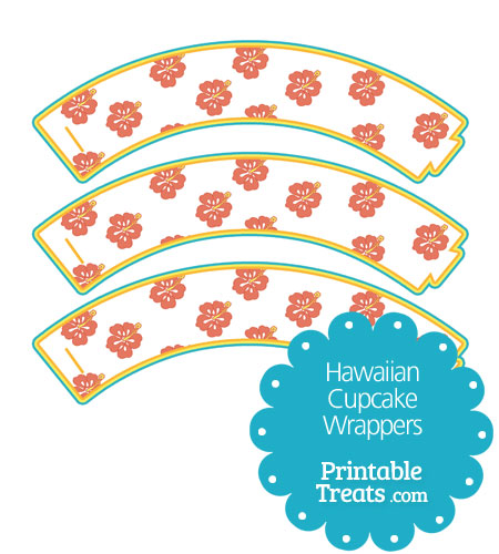 Hawaiian cupcake wrappers