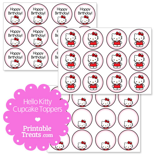 hello kitty cupcake topper printable printable treats com