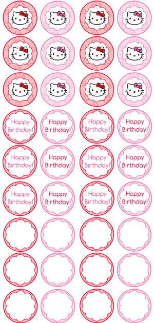 hello kitty cupcake toppers