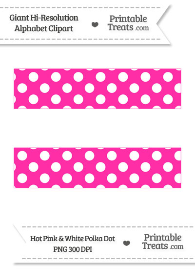 Hot Pink Polka Dot Equal Sign Clipart from PrintableTreats.com