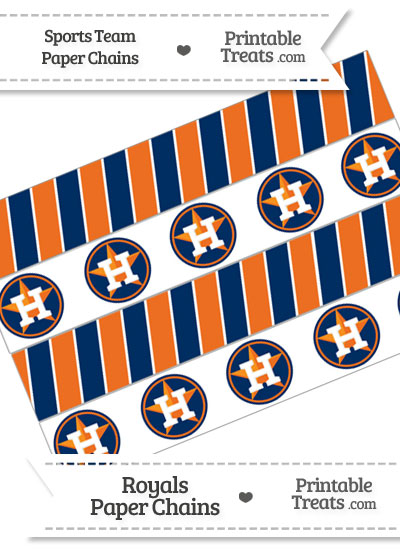 Houston Astros Paper Chains from PrintableTreats.com