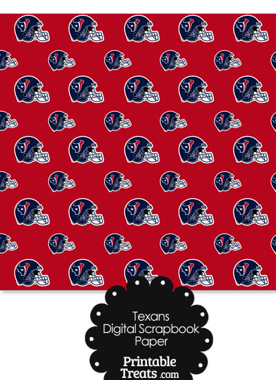 Houston Texans Football Helmet Digital Paper from PrintableTreats.com