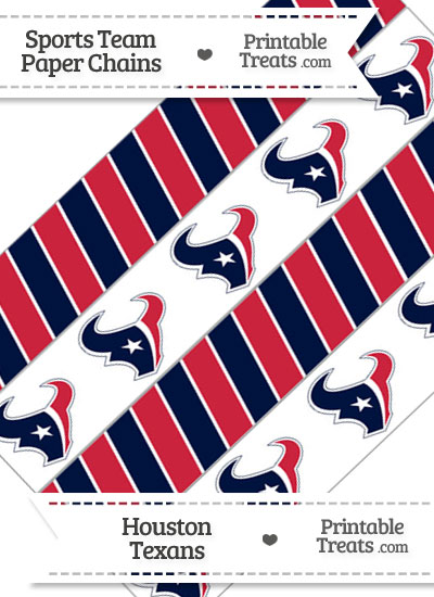 Houston Texans Paper Chains from PrintableTreats.com