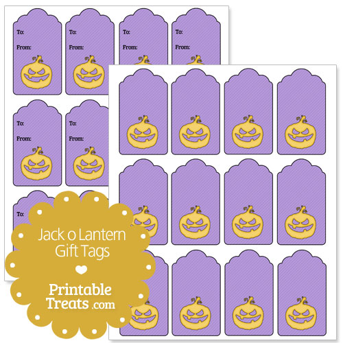 jack o lantern gift tags