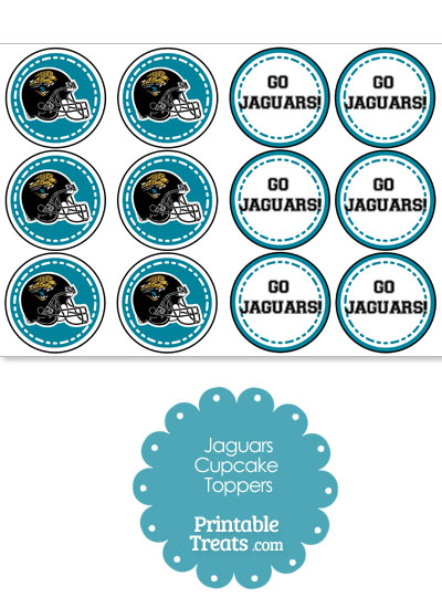 Jacksonville Jaguars Cupcake Toppers from PrintableTreats.com