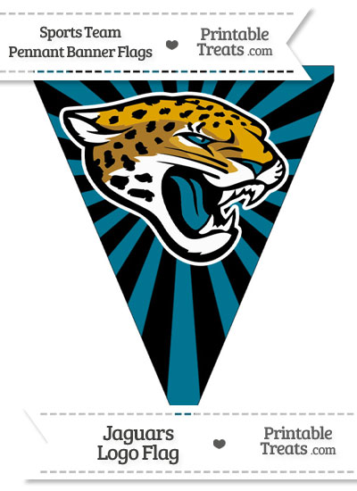 Jacksonville Jaguars Pennant Banner Flag from PrintableTreats.com