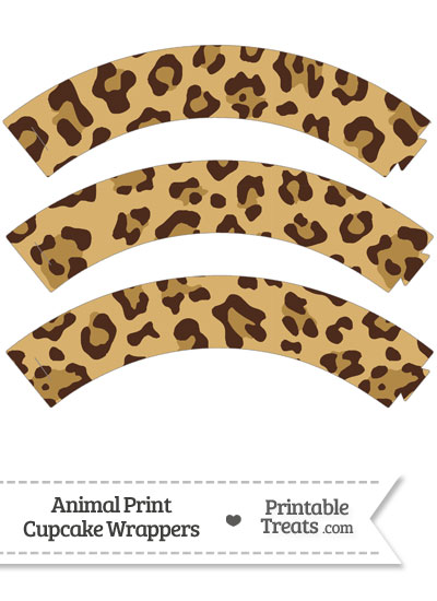 Jaguar Print Cupcake Wrappers from PrintableTreats.com