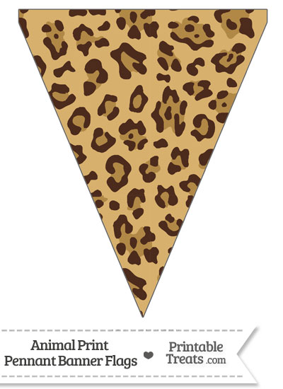 Jaguar Print Pennant Banner Flag from PrintableTreats.com