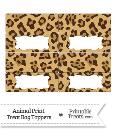 Jaguar Print Treat Bag Toppers from PrintableTreats.com