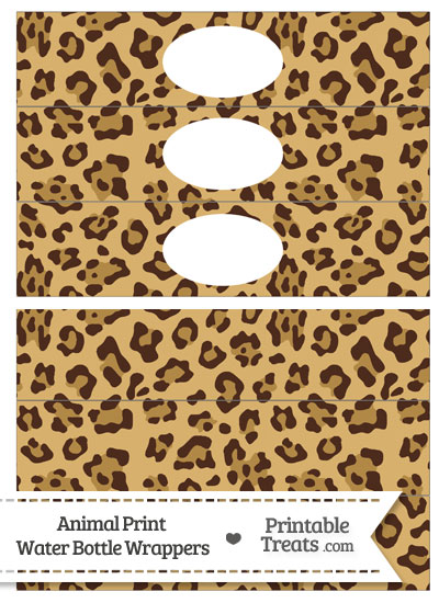 Jaguar Print Water Bottle Wrappers from PrintableTreats.com