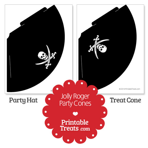 jolly roger pirate party cones