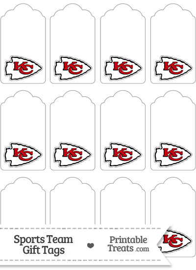 Kansas City Chiefs Gift Tags from PrintableTreats.com