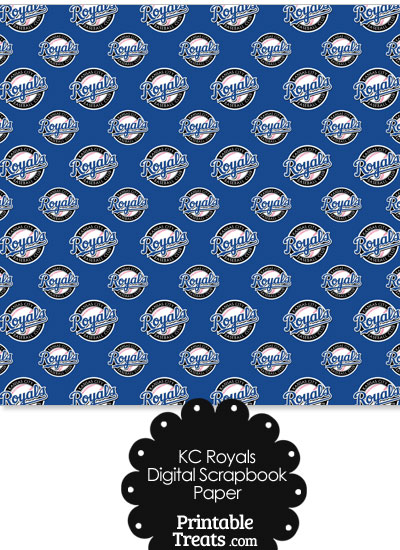 Kansas City Royals Logo Digital Paper from PrintableTreats.com