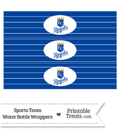 Kansas City Royals Water Bottle Wrappers from PrintableTreats.com