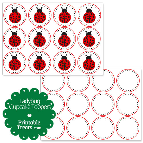 ladybug cupcake toppers