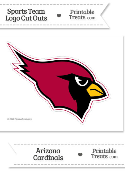 Large Arizona Cardinals Logo Cut Out from PrintableTreats.com