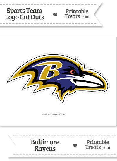 Large Baltimore Ravens Logo Cut Out from PrintableTreats.com