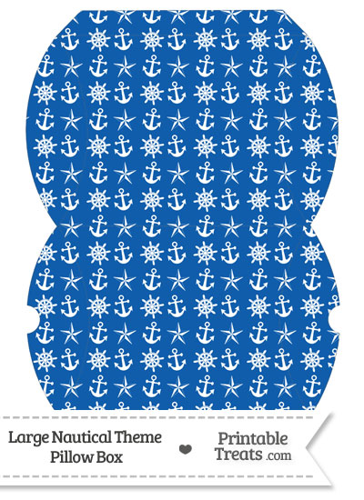 Large Blue Nautical Pillow Box from PrintableTreats.com