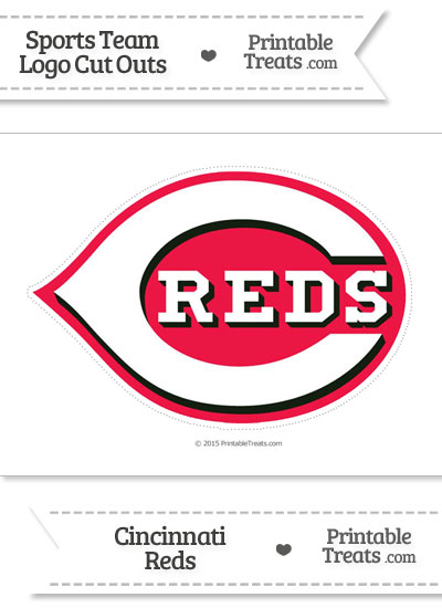 Large Cincinnati Reds Logo Cut Out from PrintableTreats.com